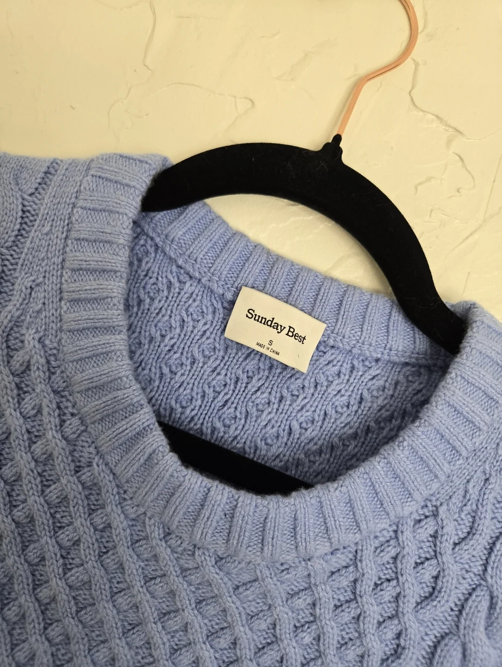 NWT Aritzia Sunday Best Wool Blend Cropped Chunky Peggy Sweater, S - Picture 10 of 12